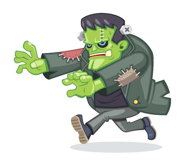 Vetor ilustração do monstro de frankenstein em estilo cartoon
