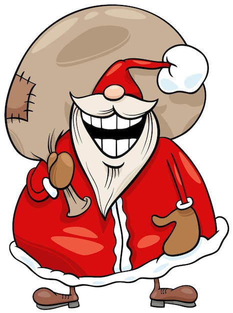 ilustração do natal dos desenhos animados de Papai Noel
