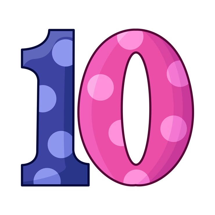Vetor ilustração do número 10