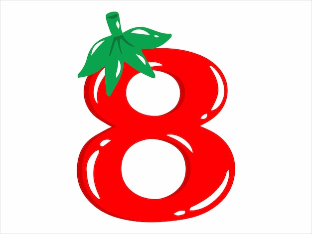 Ilustração do número 8 do alfabeto do chili