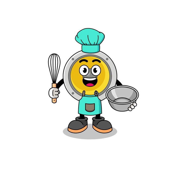 Vetor ilustração do orador como chef de padaria