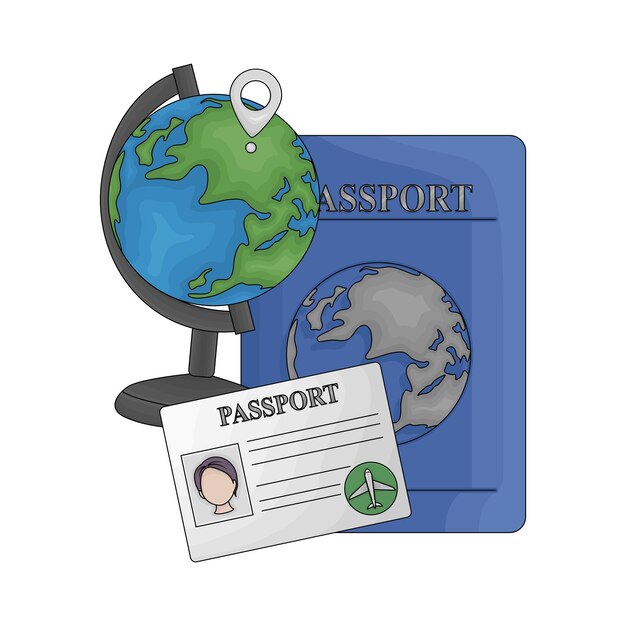 Ilustração do passaporte