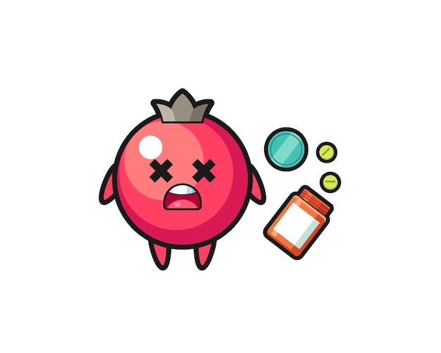 Ilustração do personagem de cranberry de overdose