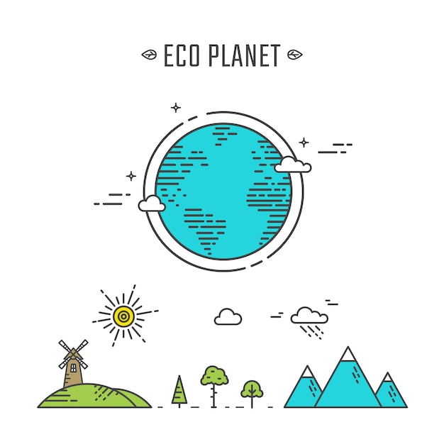 Ilustração do planeta eco