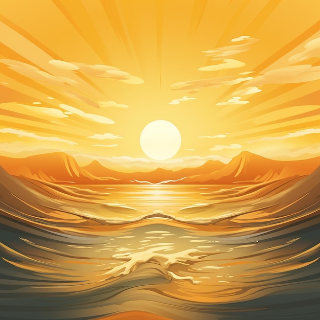 Vetor ilustração do pôr-do-sol