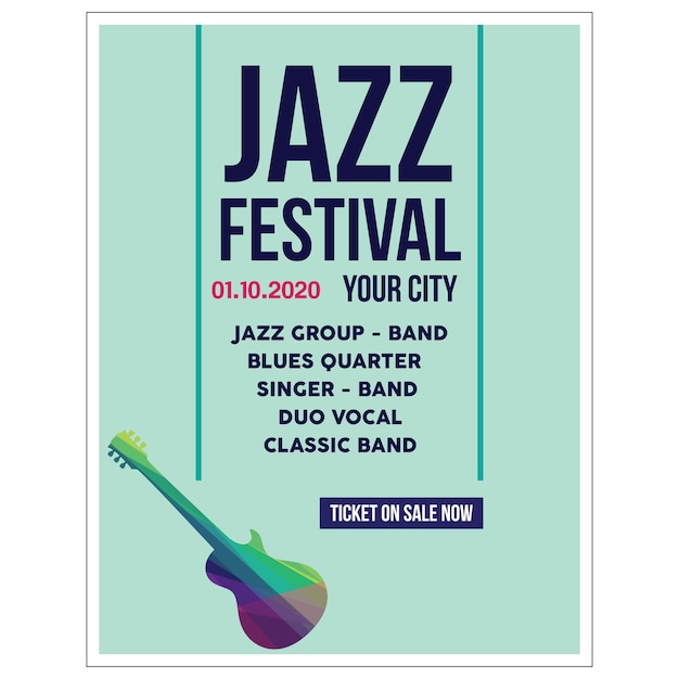 Ilustração do poster de jazz