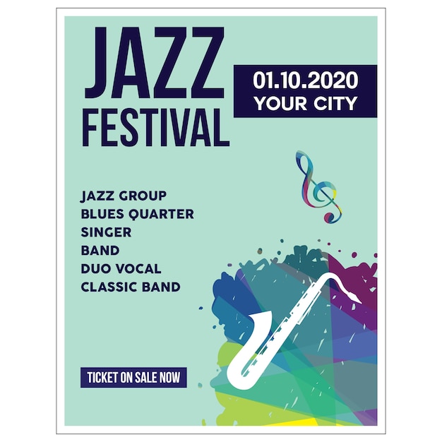 Ilustração do poster de jazz