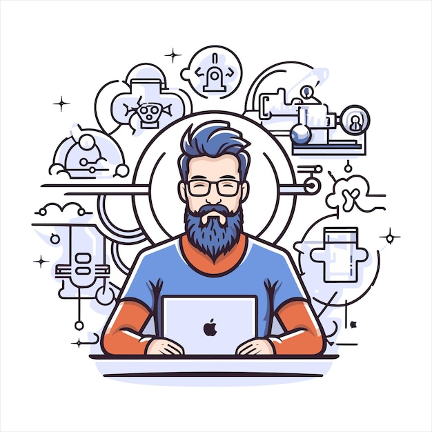 Vetor ilustração do programa de desenvolvimento web e do site de codificação