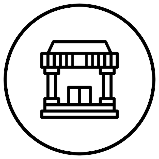 Ilustração do projeto de ícones vetoriais do banco