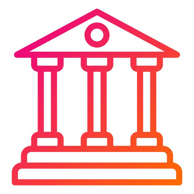 Ilustração do projeto de ícones vetoriais do banco