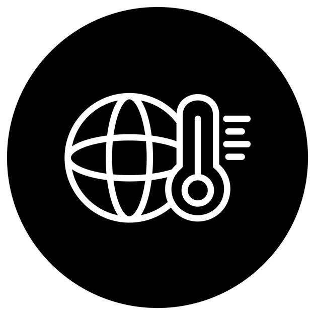 Ilustração do projeto do ícone do vetor de temperatura global