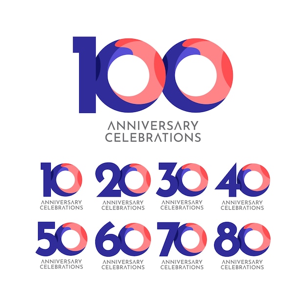 Vetor ilustração do projeto do modelo de comemoração do aniversário de 100 anos