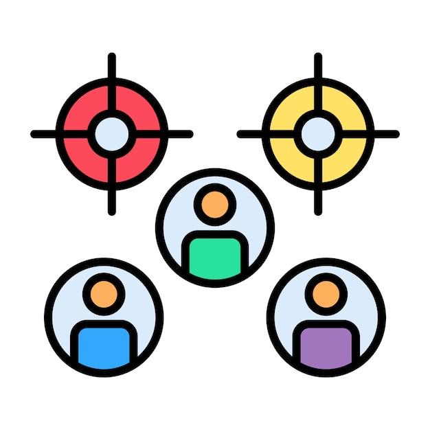 Ilustração do público achatado