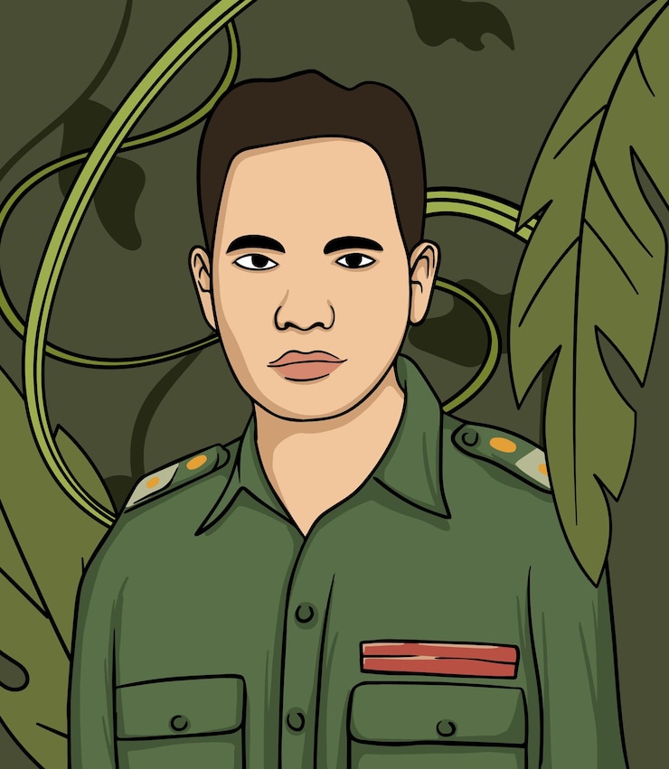 Vetor ilustração do retrato do herói pandjaitan feliz dia dos heróis nacionais indonésios