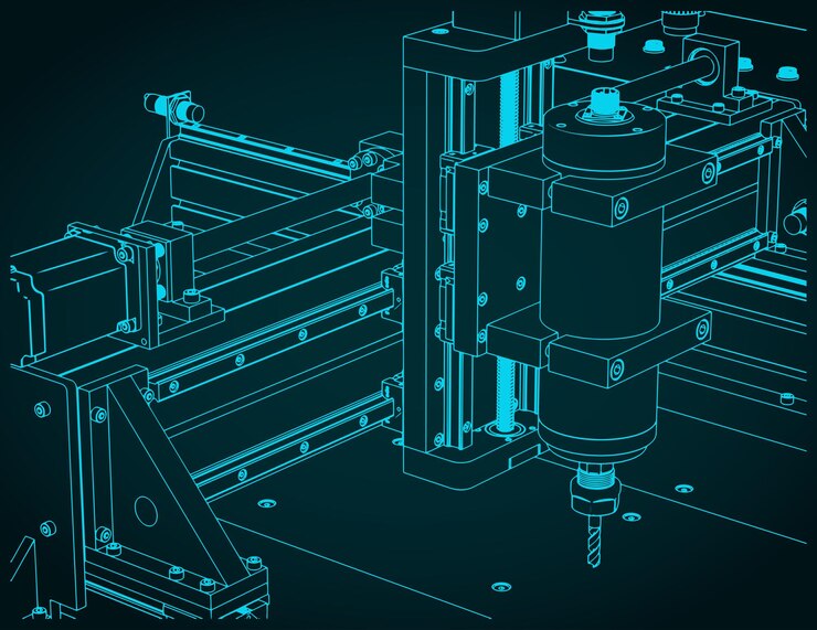 Vetor ilustração do roteador cnc