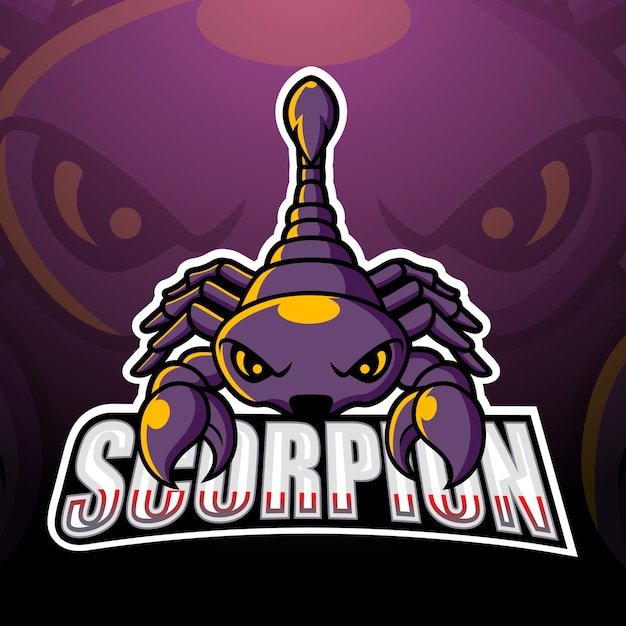 Ilustração do scorpion mascote esport