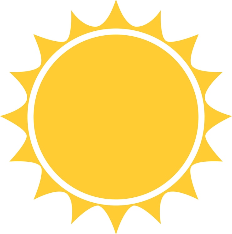Vetor ilustração do sol