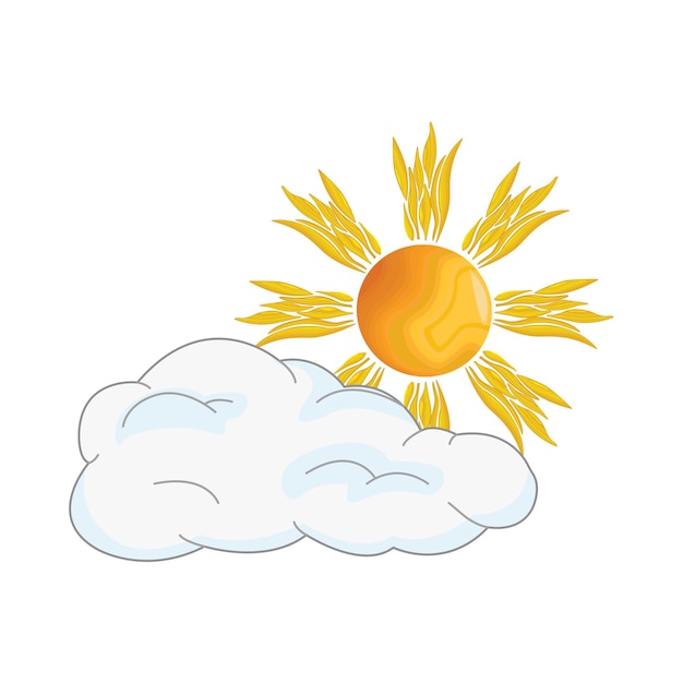 Vetor ilustração do sol