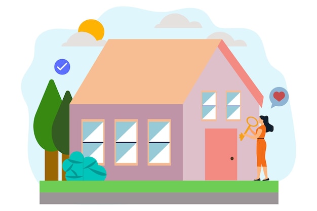 Ilustração do vetor-chave da casa Pode ser usada para imóveis