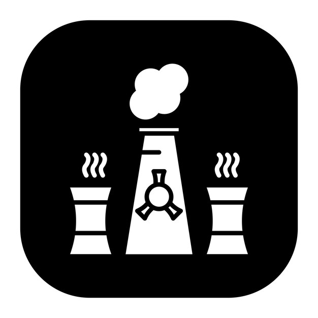 Ilustração do vetor da planta nuclear