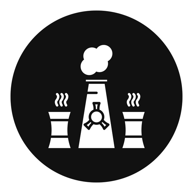 Ilustração do vetor da planta nuclear