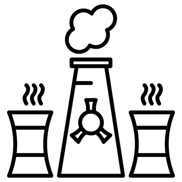 Ilustração do vetor da planta nuclear