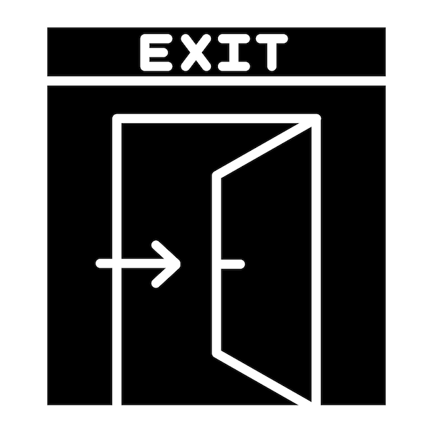 Ilustração do vetor da porta de saída