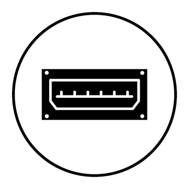 Ilustração do vetor da porta hdmi