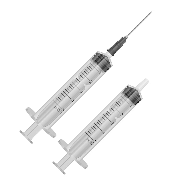 Ilustração do vetor da seringa de medicamento isolado