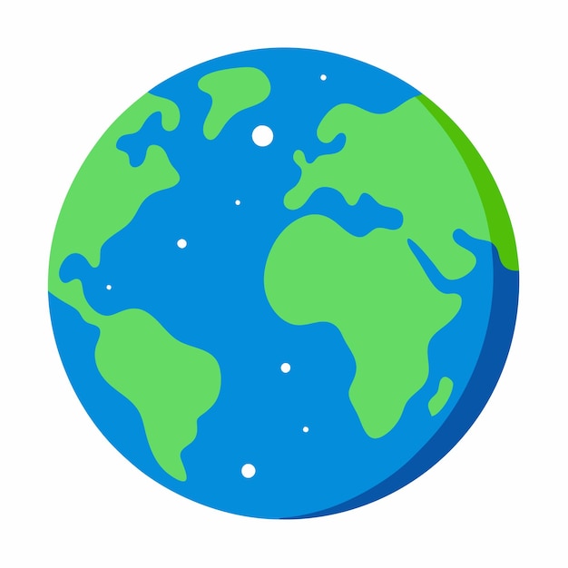 Ilustração do vetor da Terra na galáxia em fundo branco
