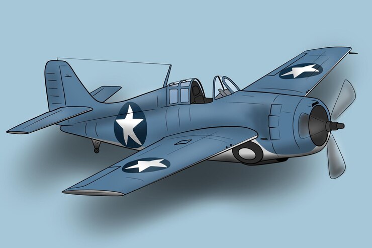 Vetor ilustração do vetor de avião ww2