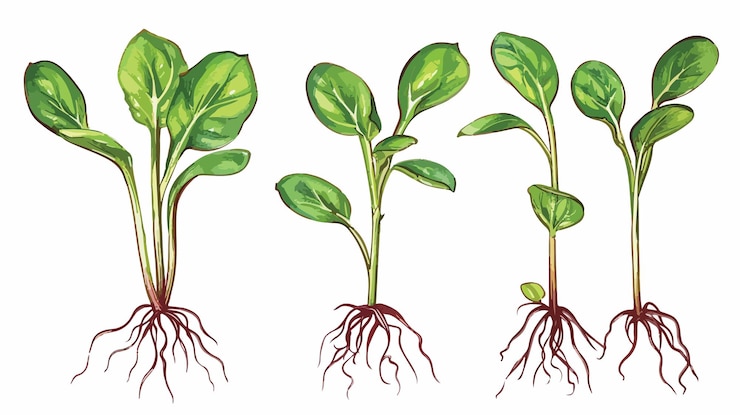 Vetor ilustração do vetor de brotos de plantas de sorrel desenhada à mão