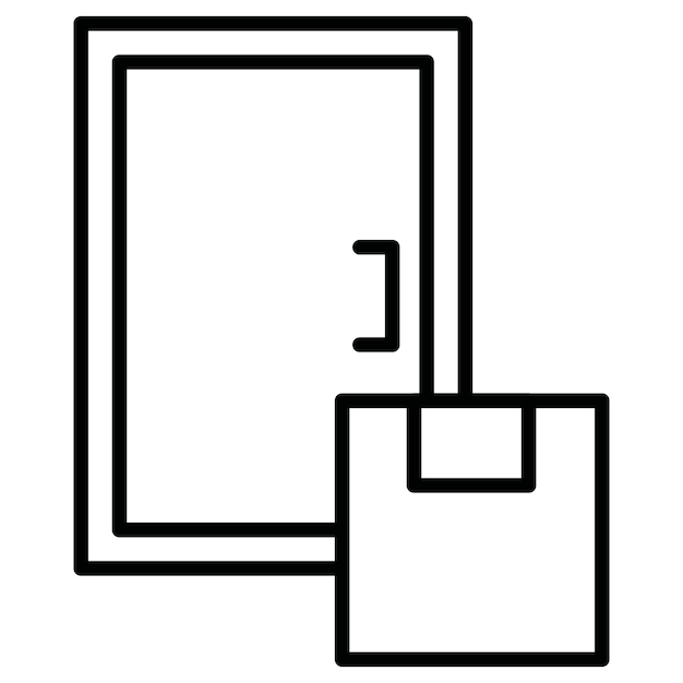 Ilustração do vetor de entrega da porta