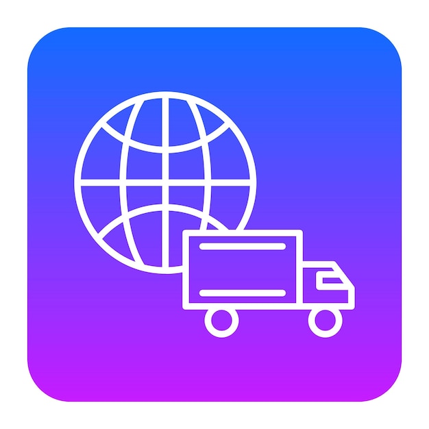 Ilustração do vetor de entrega global