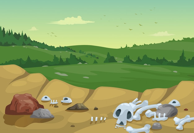 Ilustração do vetor de fundo de paisagem de montanhas