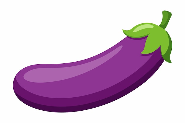 Ilustração do vetor de legumes frescos de berinjela