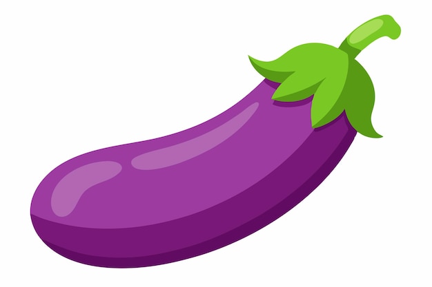 Ilustração do vetor de legumes frescos de berinjela
