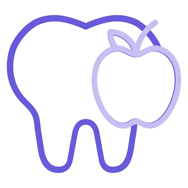 Vetor ilustração do vetor de nutrição dos dentes