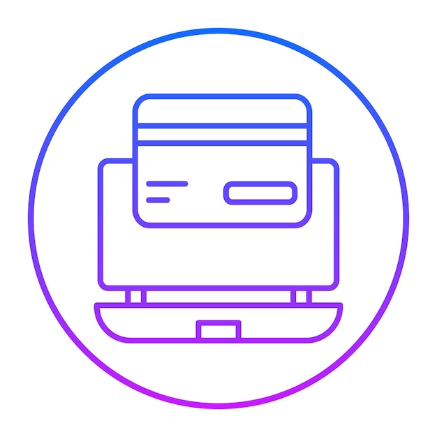 Ilustração do vetor de pagamento online