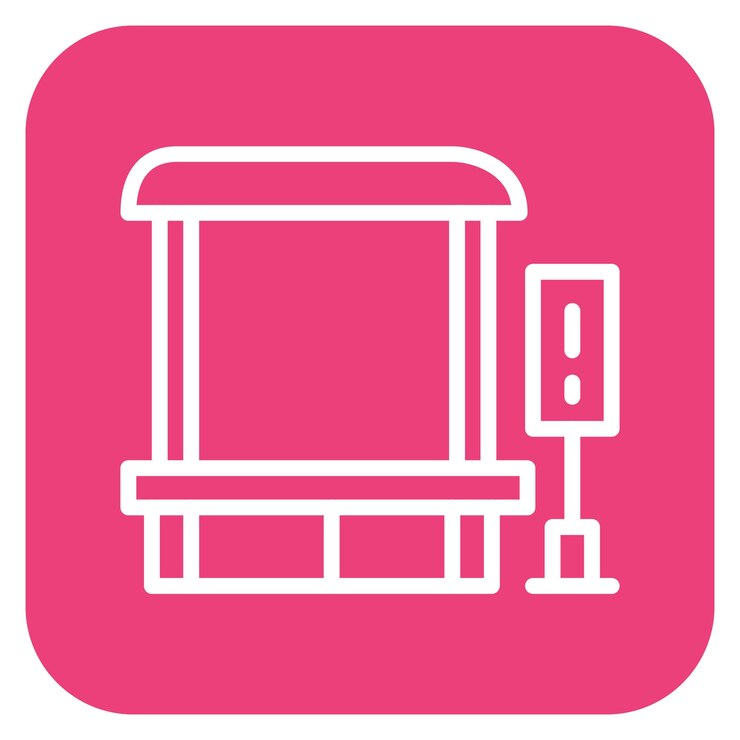 Vetor ilustração do vetor de parada de ônibus