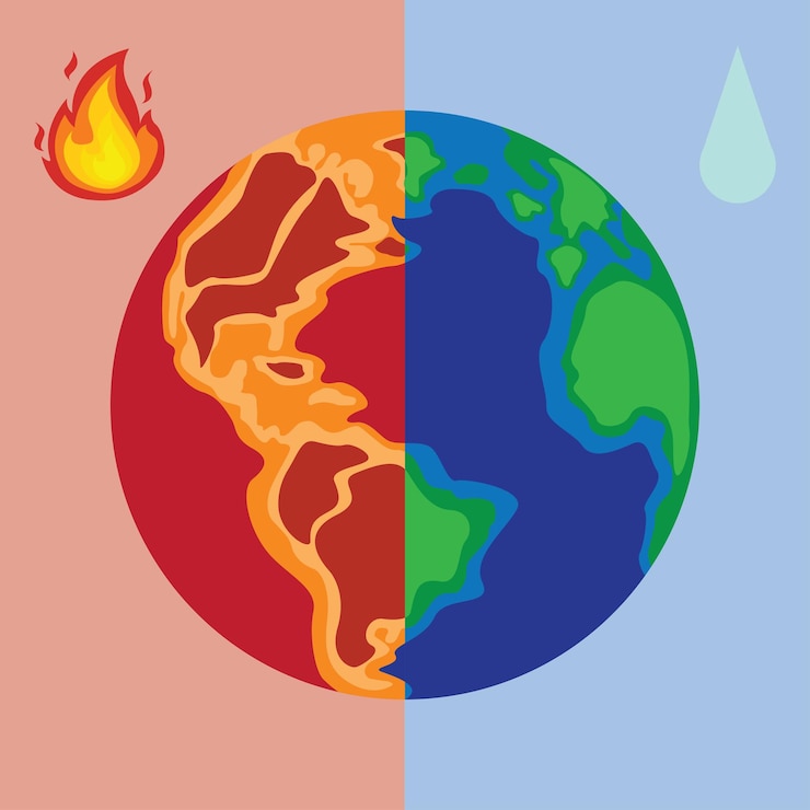 Vetor ilustração do vetor do aquecimento global