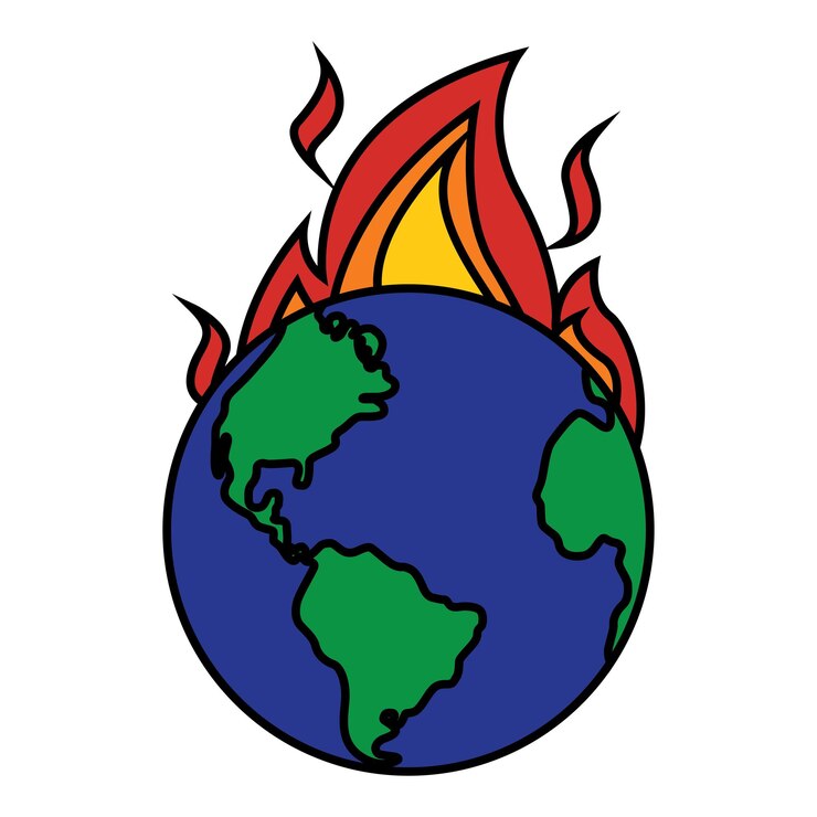 Vetor ilustração do vetor do aquecimento global