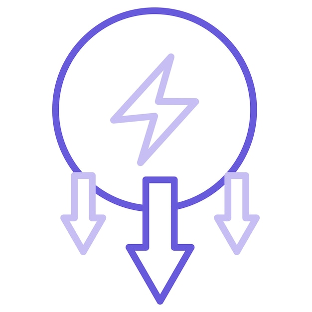 Vetor ilustração do vetor do consumo de energia