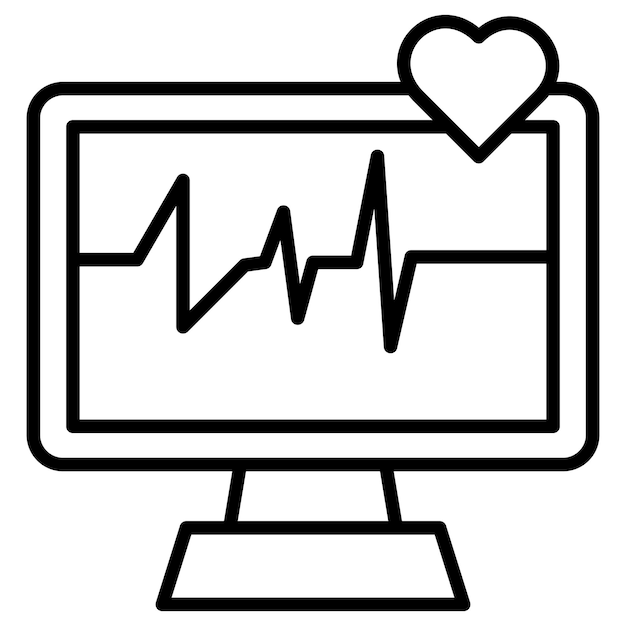 Ilustração do vetor do eletrocardiograma