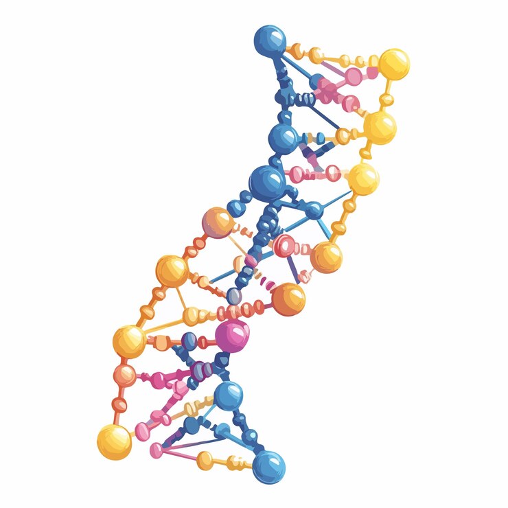 Vetor ilustração do vetor do ícone de espiral da molécula genética do dna