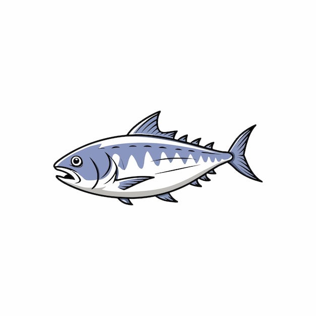 Ilustração do vetor do peixe atum azul