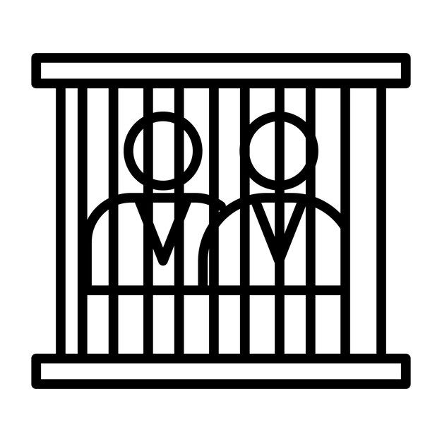 Vetor ilustração do vetor do prisioneiro