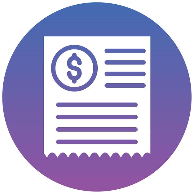 Ilustração do vetor do recibo