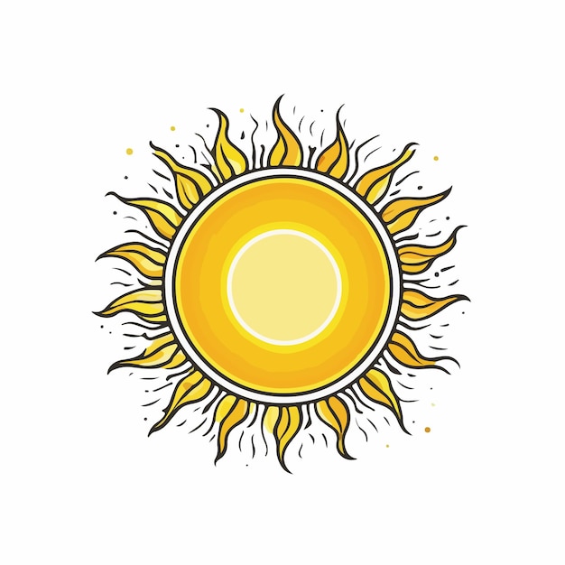 Vetor ilustração do vetor do sol radiante