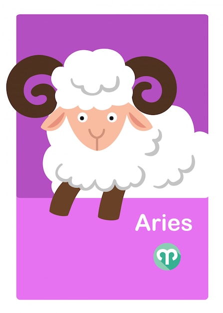 Ilustração do vetor isolado do aries. signos do zodíaco